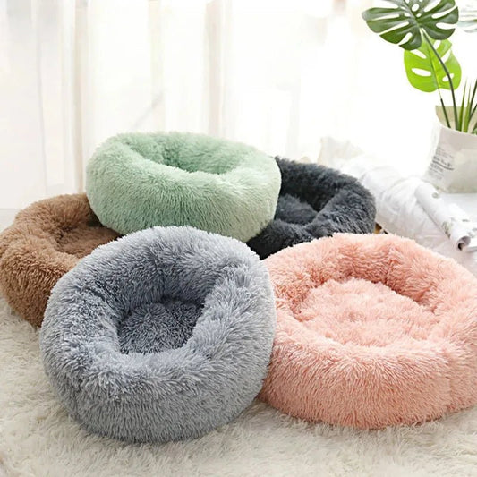 Plush Pet Nest Winter Cat Nest Dog Nest Warm Detachable and Washable Round Cat Nest Pet Bed Seasonal Universal Decoration Home - Velura