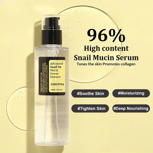 Advanced Snail Mucin Essence – 96% Korean Facial Serum for Wrinkle Repair, Skin Firming & Brightening Glow - Velura